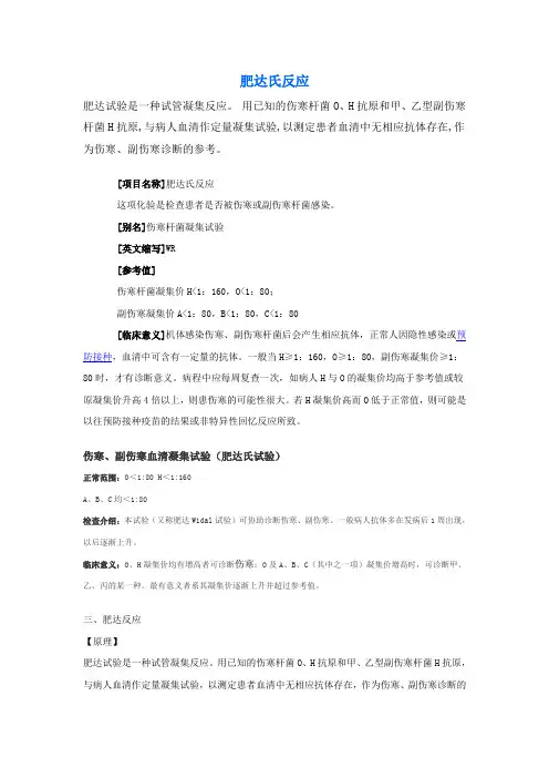 (推荐)肥达反应