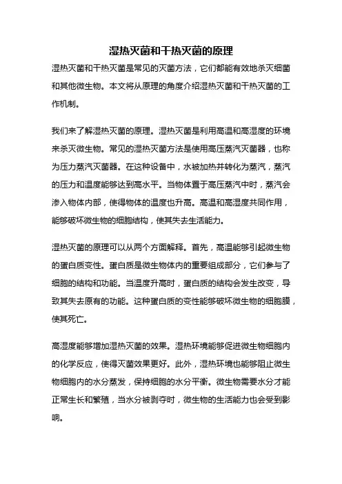 湿热灭菌和干热灭菌的原理