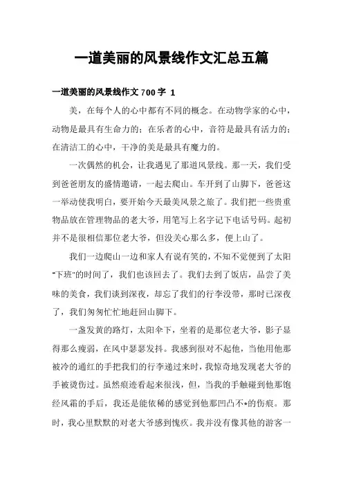一道美丽的风景线作文汇总五篇