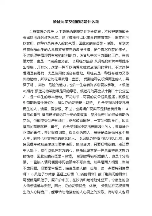 象征同学友谊的花是什么花