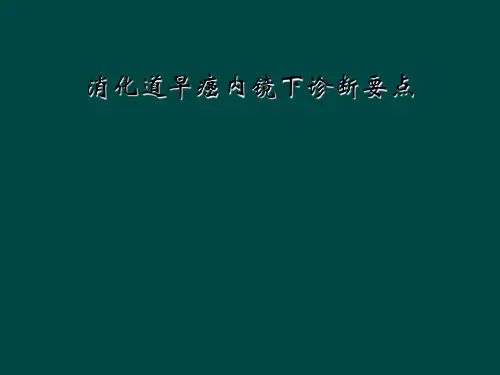 消化道早癌内镜下诊断要点