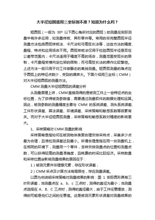 大半径短圆弧用三坐标测不准？知道为什么吗？