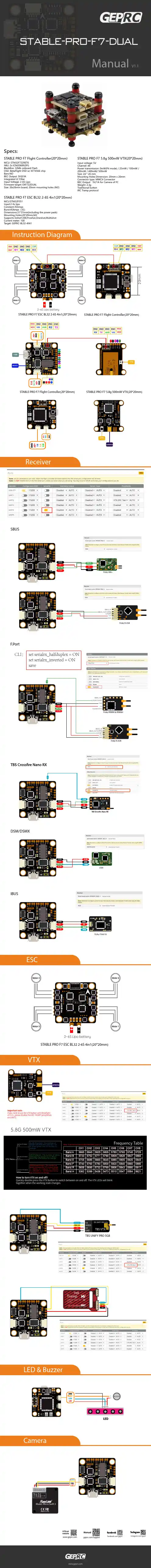 STABLE PRO F7 Flight Controller 说明书