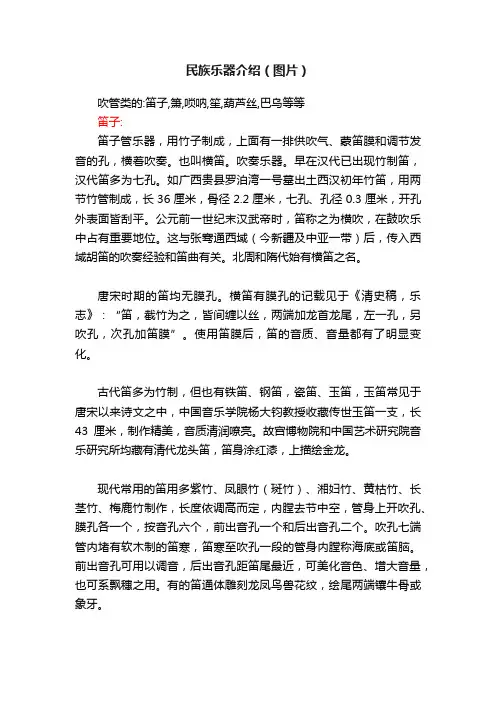 民族乐器介绍（图片）