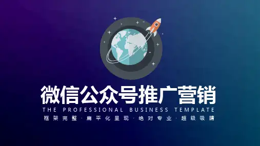 微信公众号推广营销PPT模板