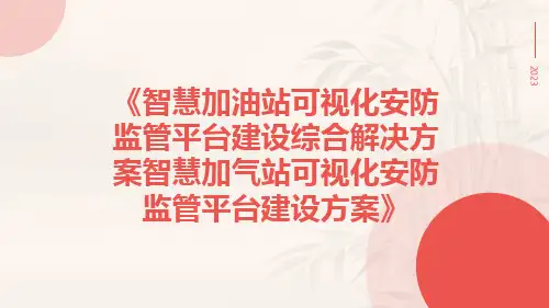 智慧加油站可视化安防监管平台建设综合解决方案智慧加气站可视化安防监管平台建设方案