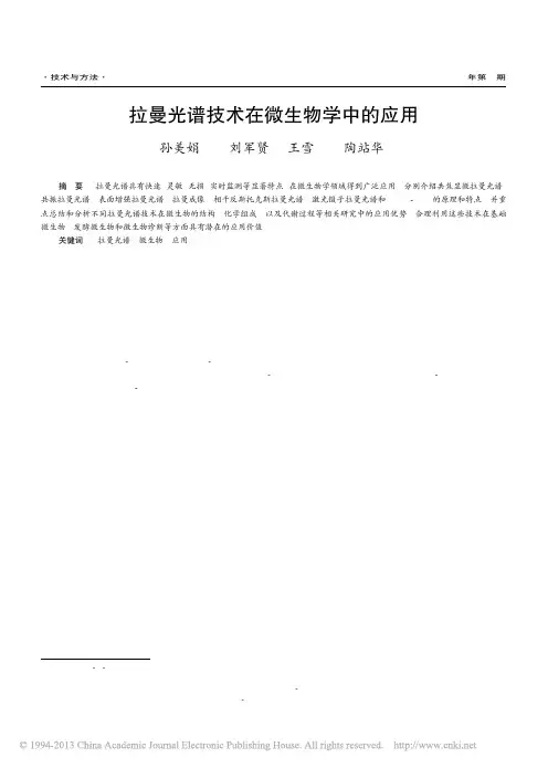 拉曼光谱技术在微生物学中的应用_孙美娟