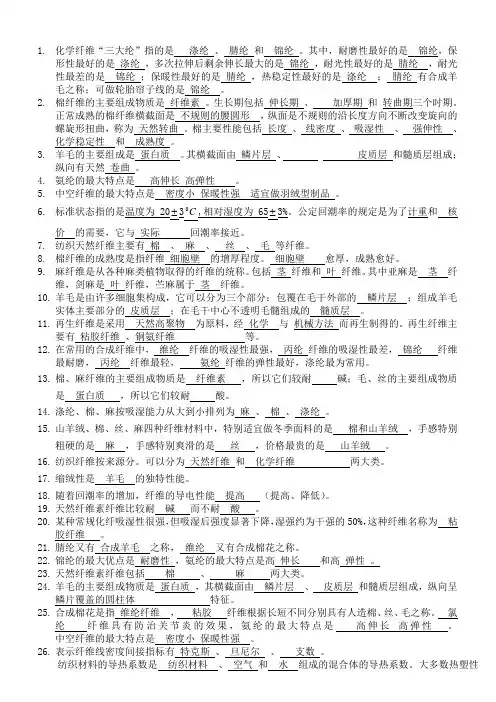 纺织材料及检测