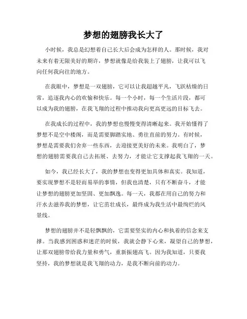 梦想的翅膀我长大了