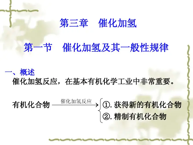 第四章 催化加氢