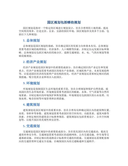 园区规划包括哪些规划