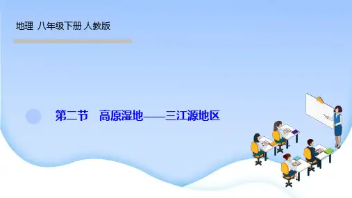 人教版八年级地理下册作业课件(RJ) 第九章 青藏地区 第二节 高原湿地——三江源地区