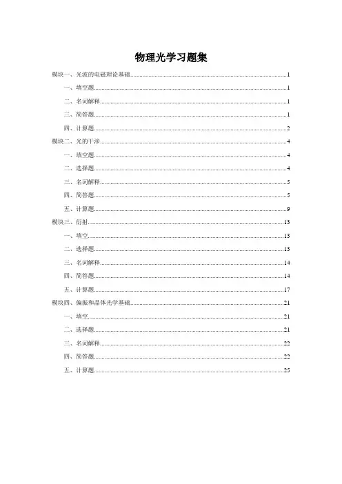 模块偏振和晶体光学基础
