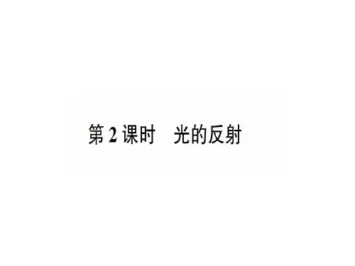 第四章 第一节第2课时 光的反射—2020年秋沪科版物理八年级上册作业课件