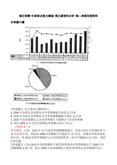 银行招聘-行政职业能力测验-第五篇资料分析-第二章图形型资料