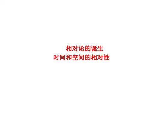 相对论的诞生、时间和空间的相对性 课件