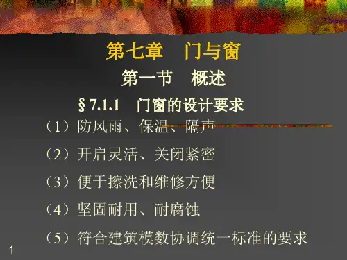 第07章门与窗PPT课件