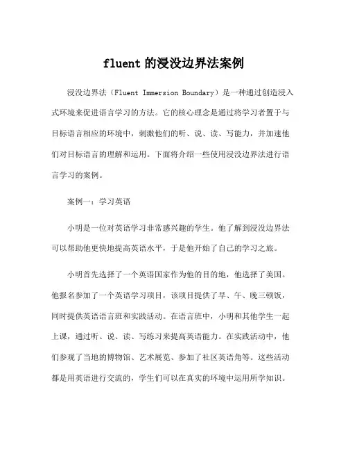 fluent的浸没边界法案例