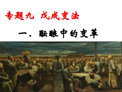 高中历史人民版选修一 9.1 酝酿中的变革课件
