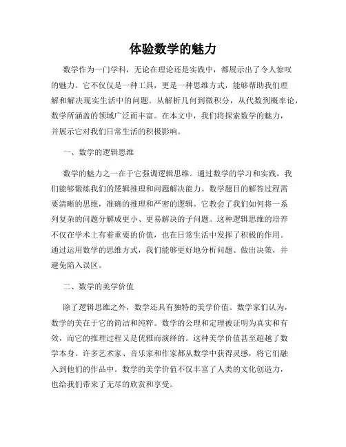 体验数学的魅力