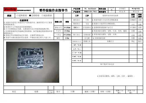 机械零件检验作业指导书模板