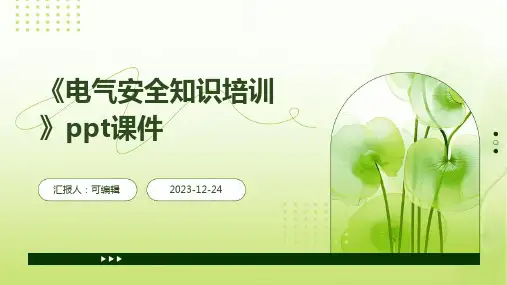《电气安全知识培训》ppt课件