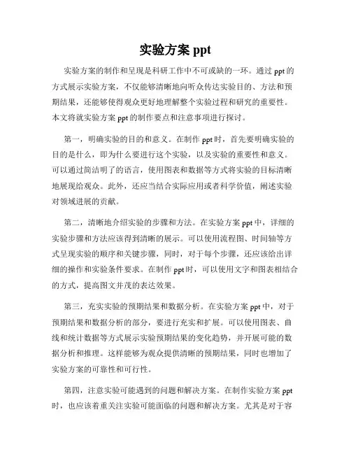 实验方案 ppt
