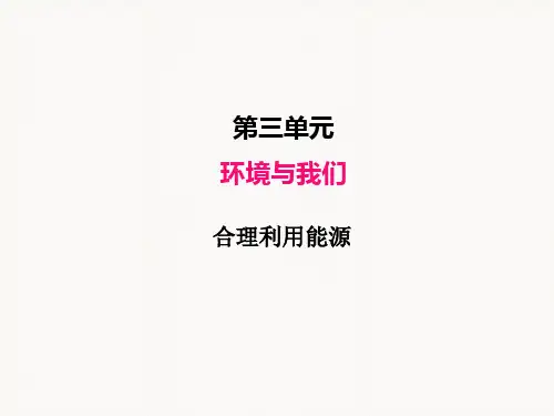 教科版小学科学五年级下册《合理利用能源》PPT课件