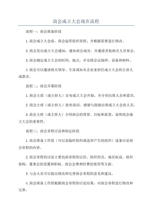 商会成立大会现在流程