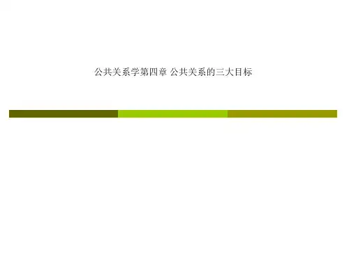 公共关系学第四章 公共关系的三大目标