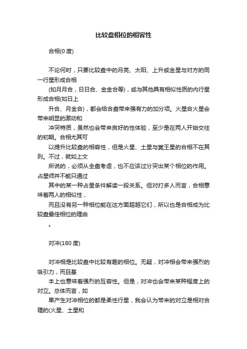 比较盘相位的相容性