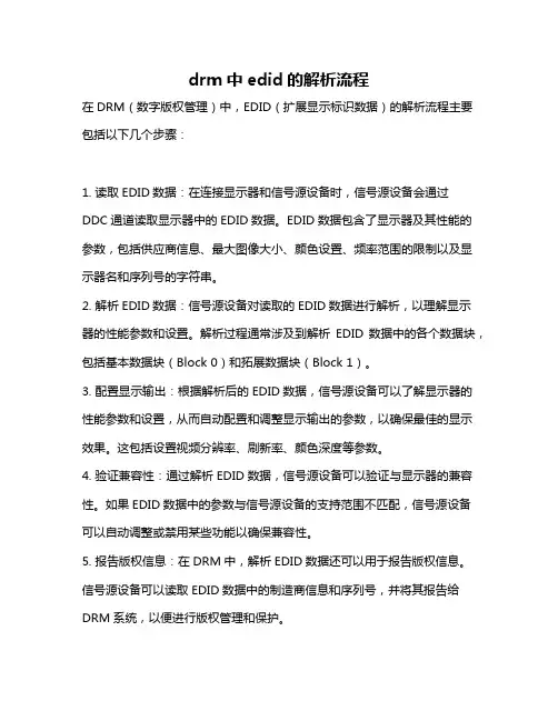 drm中edid的解析流程