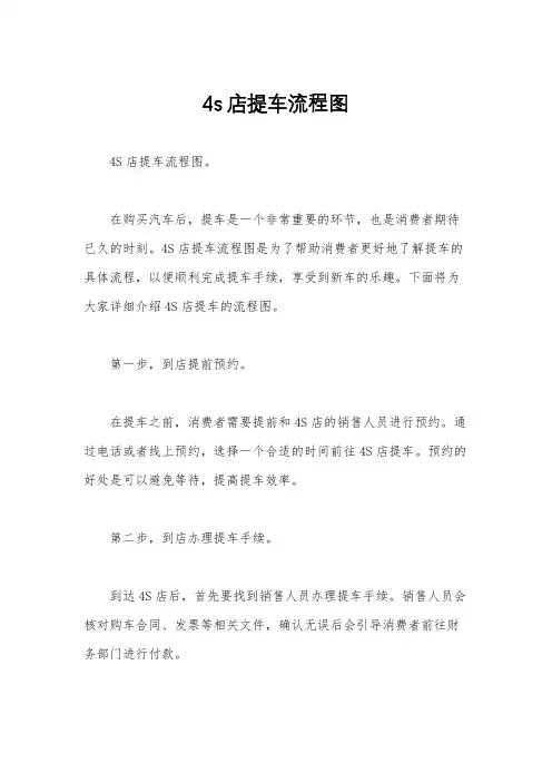 4s店提车流程图