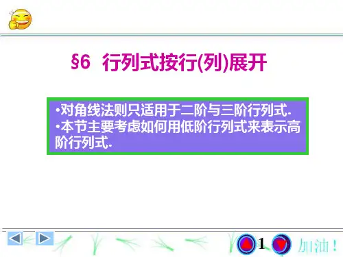 高等代数课件：第五课 行列式按行(列)展开
