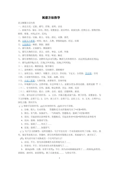 阅读方法指导