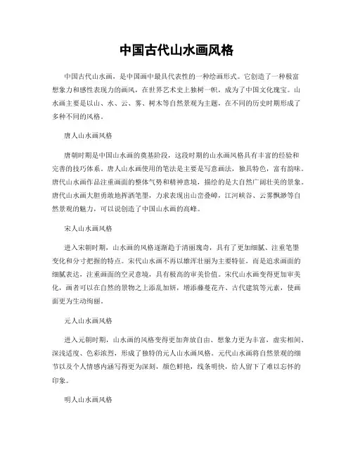 中国古代山水画风格
