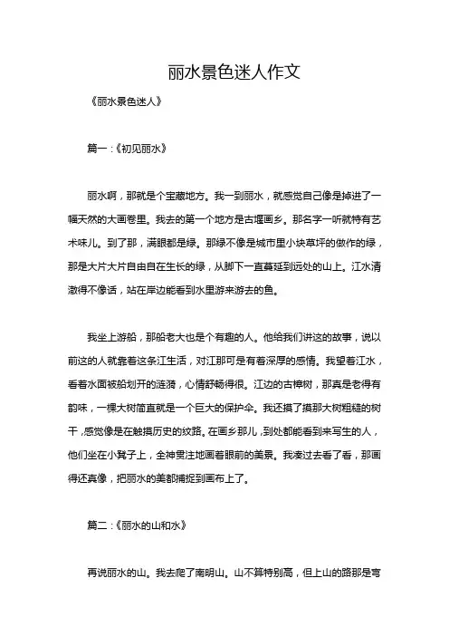 丽水景色迷人作文