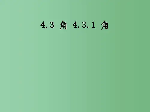 七年级数学上册 4.3 角 新人教版