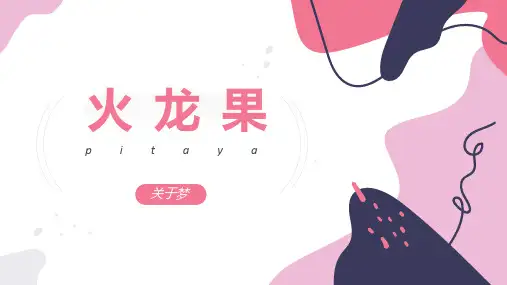 色彩一阶  6-9岁 《火龙果》美术教学PPT课件