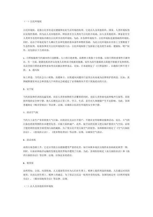 环境权利