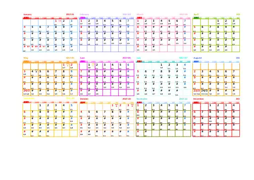 电子日历年历excel表格
