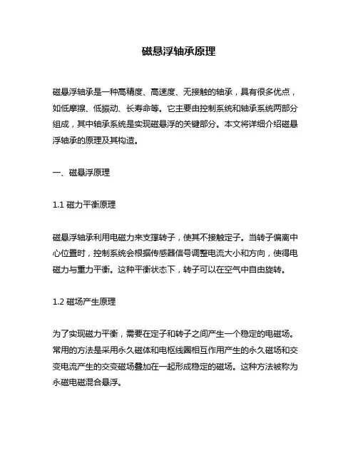 磁悬浮轴承原理