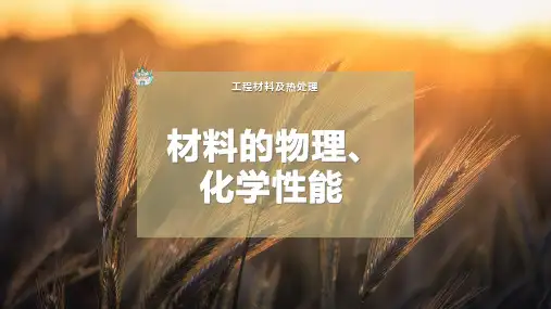 材料的物理、化学性能