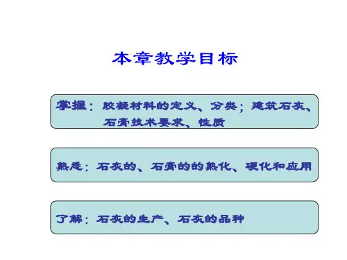 土木工程材料课件-第三章气硬性胶凝材料