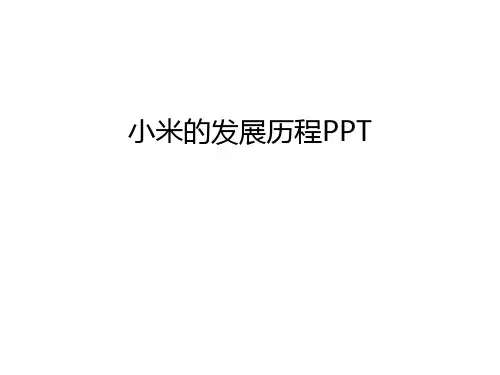 小米的发展历程PPT教学文案