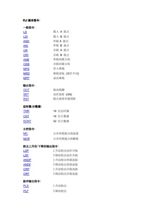 PLC基本指令-台达PLC