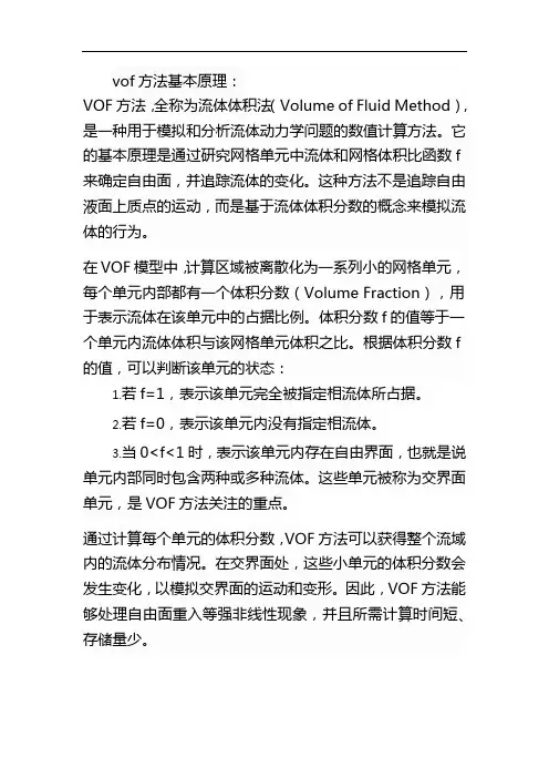 vof方法基本原理