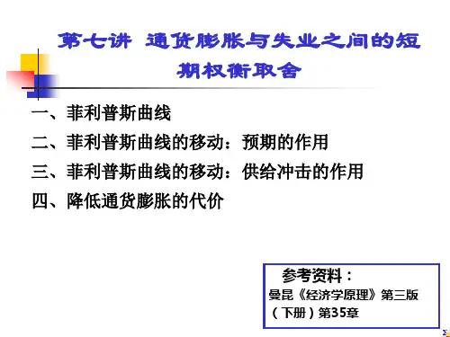第七讲 通货膨胀与失业之间的短期权衡取舍