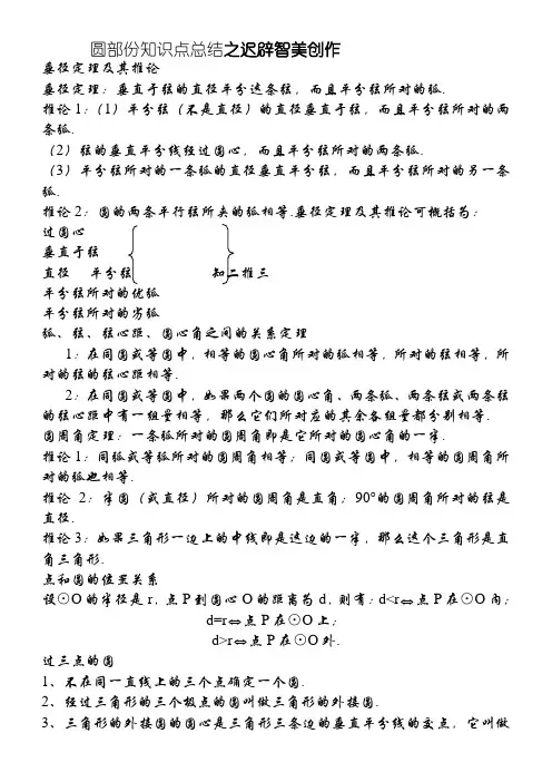垂径定理及其推论