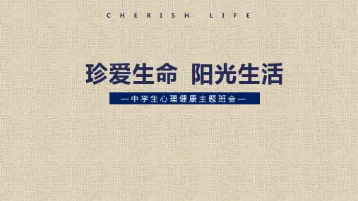珍爱生命 阳光生活 课件(26张PPT)